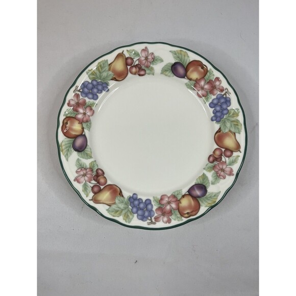 Vintage Epoch "Market Day" Fruit Pattern Dinner Plates 10 1/2" Set Of 4 - Picture 1 of 6